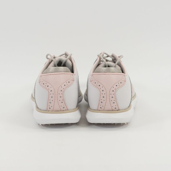 FootJoy Women's Traditions 'Grey / Pink' 97920 Leather Golf Shoes size 8.5 - Picture 7 of 9